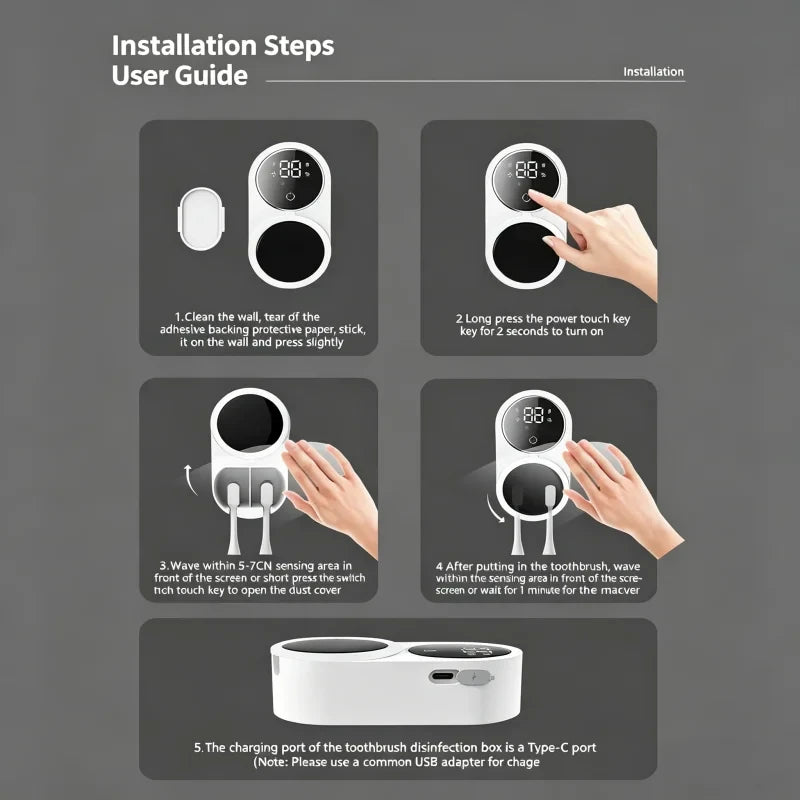 Mini Portable Rechargeable Travel Toothbrush Sterilizer