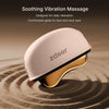 zdeer massage device on sand with text about soothing vibration massage