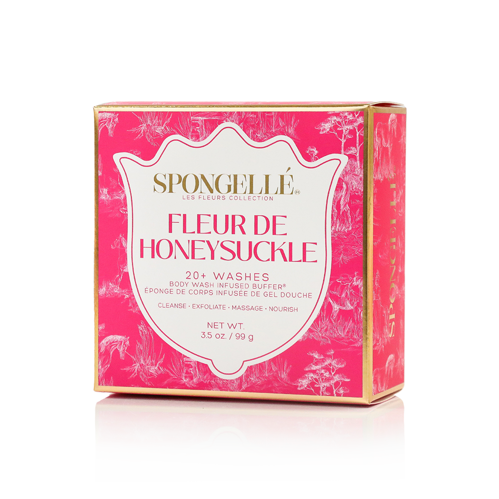 Spongellé Fleur de Honeysuckle product packaging on a white background