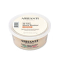 Ashanti Naturals White Shea Butter Creamy in an 8 oz clear plastic tub with a beige label and white lid, shown on a white background.
