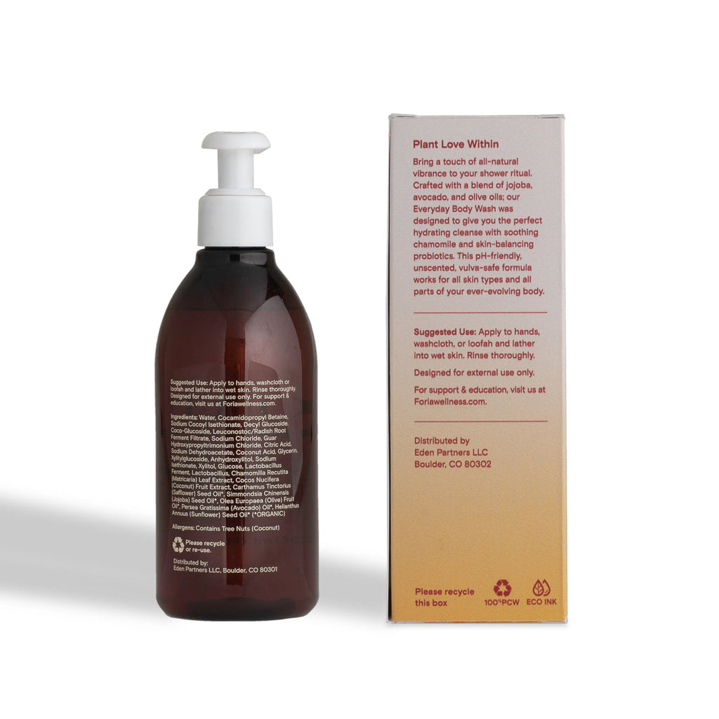 Brown bottle with white pump and brown box on a white background