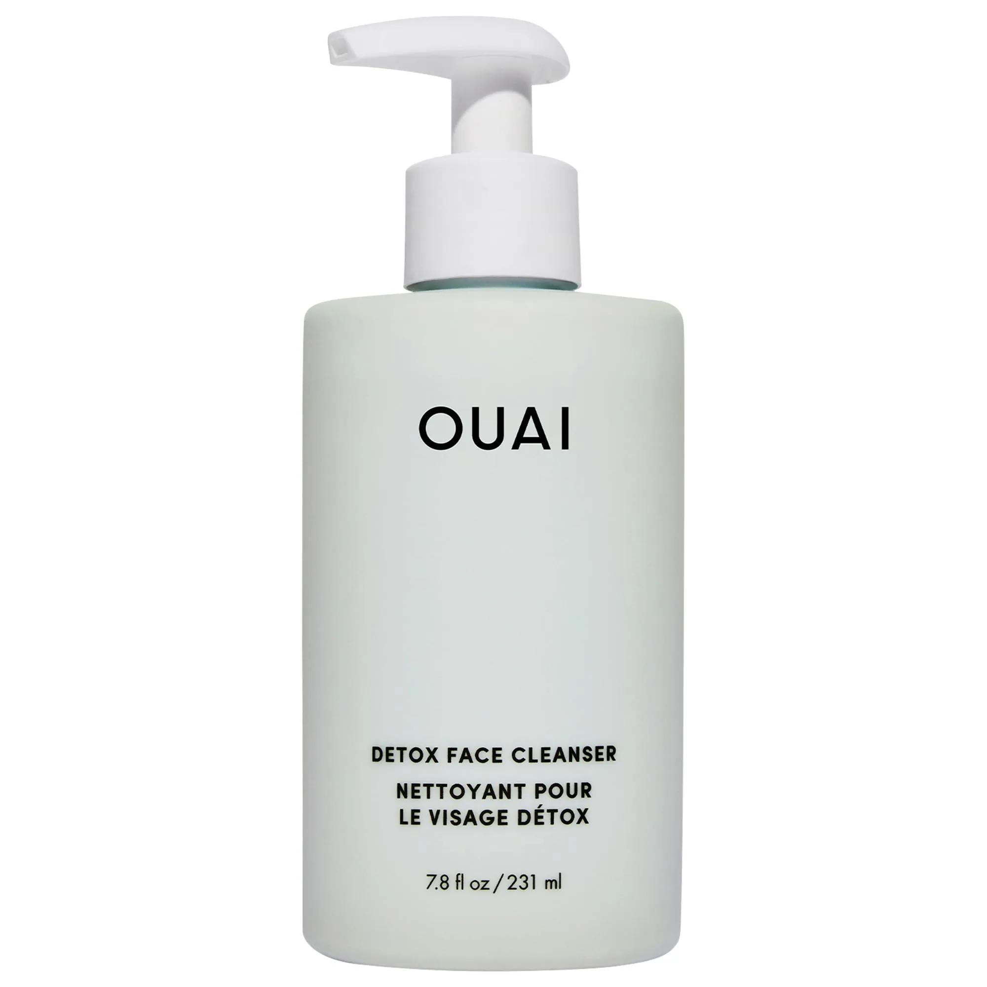 OUAI Detox Face Cleanser - Gentle Exfoliation, Hydrating Face Wash for Normal, Dry, Combination, and Oily Skin Types